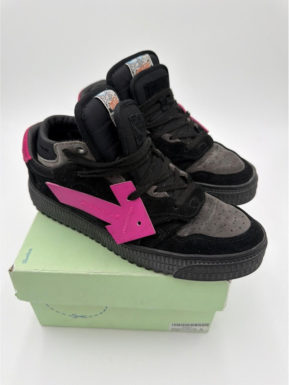 Off White Out of Office Black Sneakers Womens Size 9/39